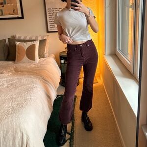 BDG Corduroy Flared Trousers, High Waist